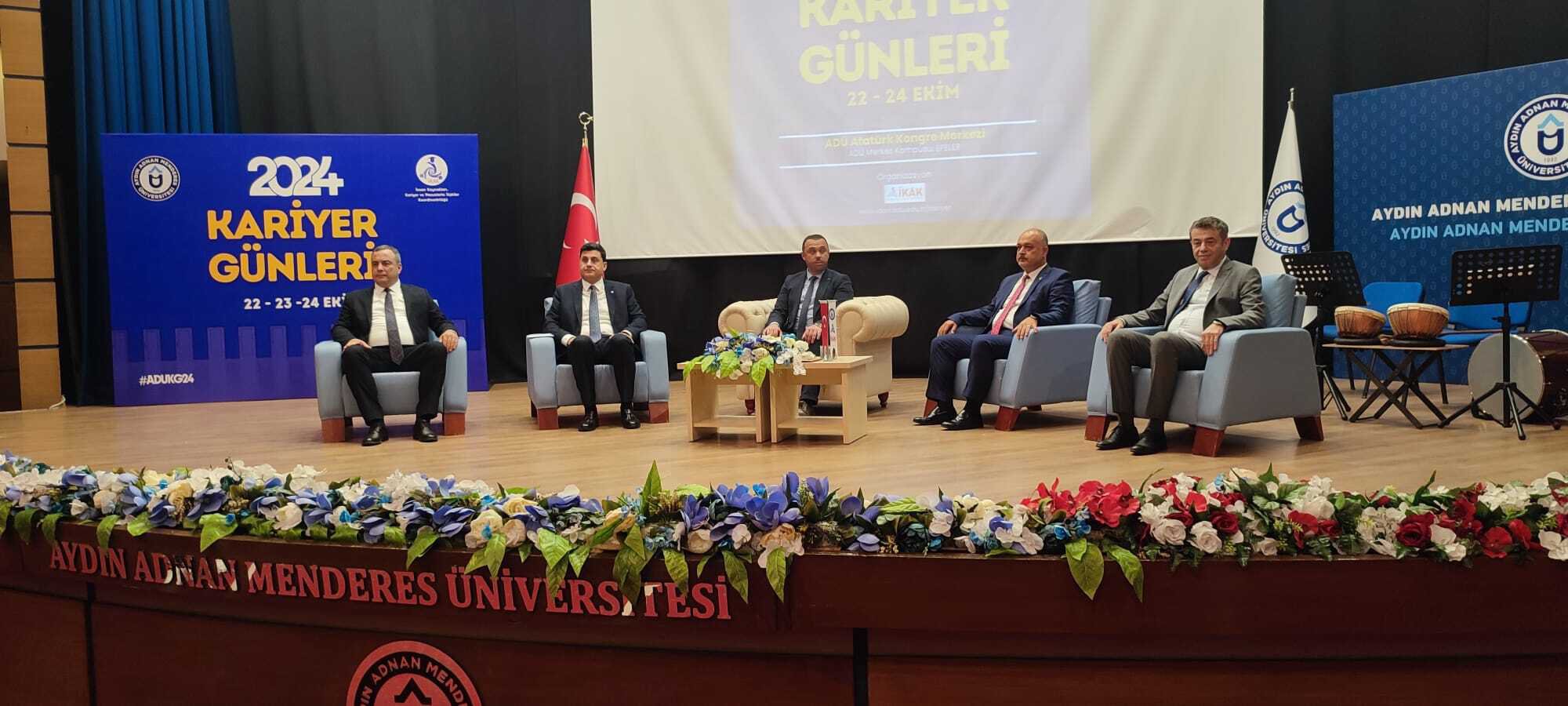 Odamız Yönetim Kurulu Başkan Yardımcısı Ergün Evran, ADÜ “2024 Kariyer Günleri” ne konuşmacı olarak katıldı