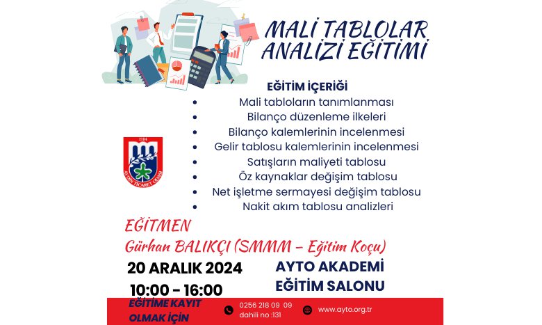 MALİ TABLOLAR ANALİZİ EĞİTİMİ